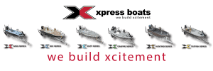 Xpress Boats logo and product lineup
